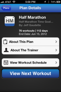Training Plan Schedule